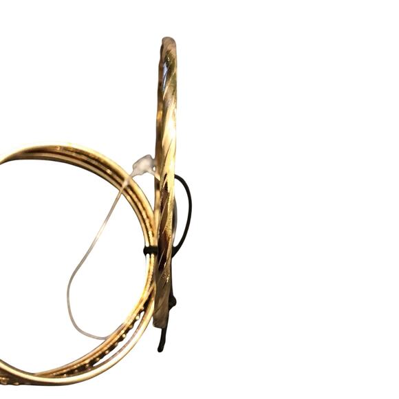 Set of 3 Gold tone Bracelets Bangles - Picture 2 of 6